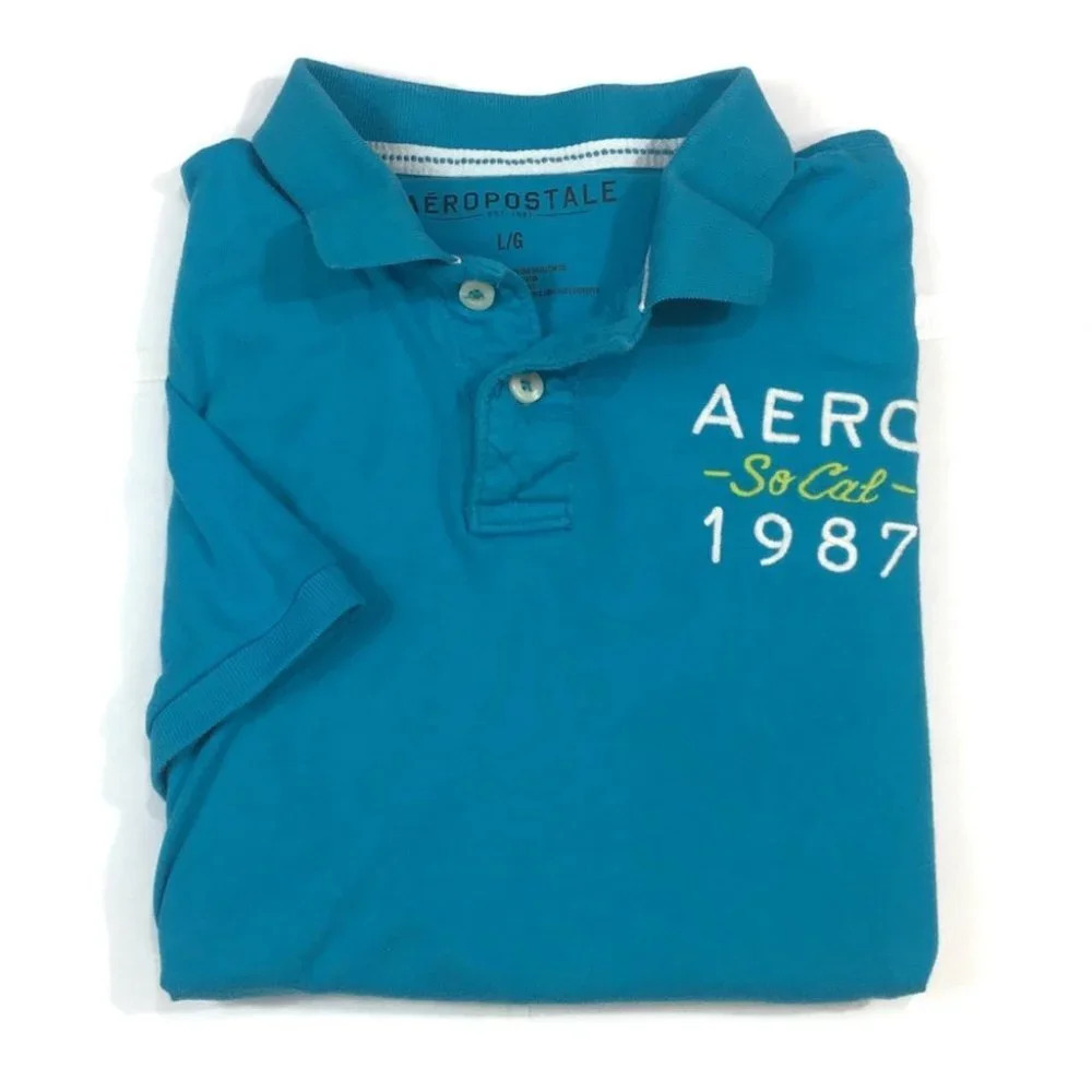 PO246 Aeropostale So Cal Surfer Polo Shirt L